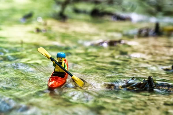 Kayak en eau vive.